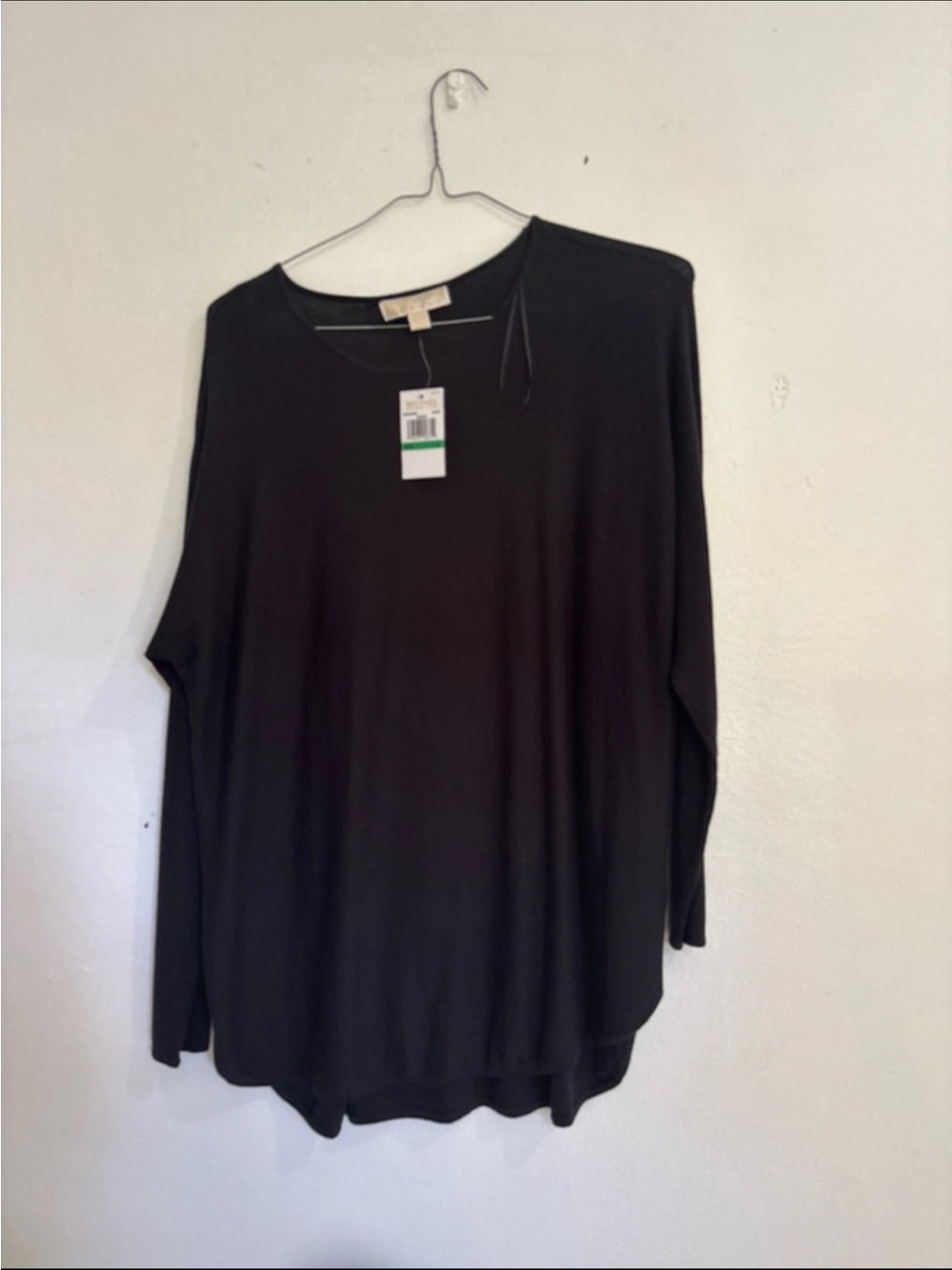 Michael Kors Black Long-Sleeve Crewneck Sweater